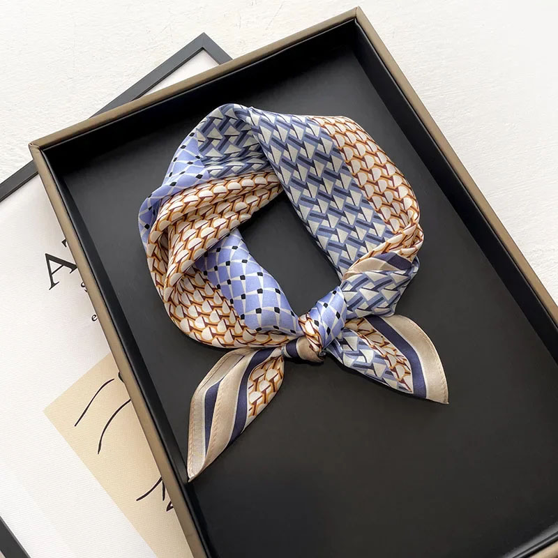 Scarf Silk Square - 女性用シルクスカーフ,春のプリント,本物のショール,正方形,オフィス用,ヒジャーブ,パシュミナバンダナ,新しいコレクション100%