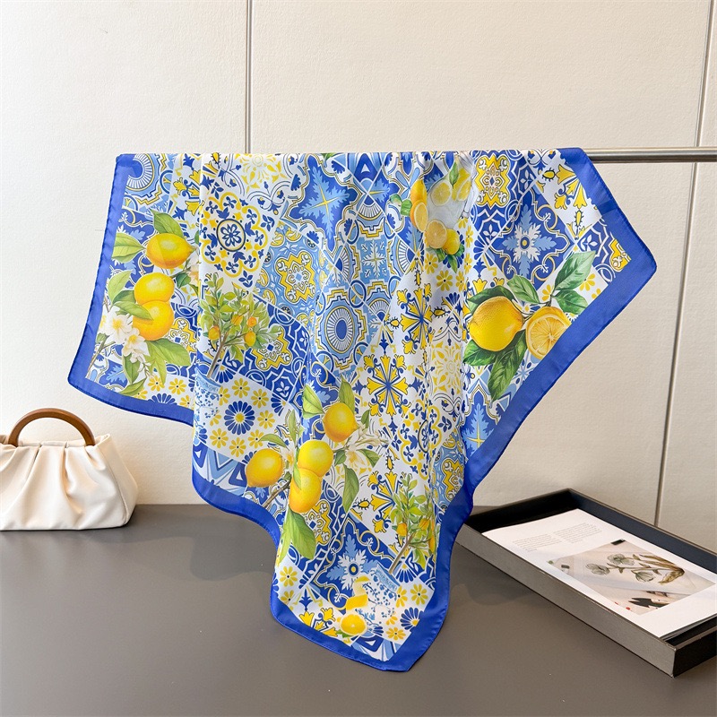 高級 70x70cm 正方形シルクスカーフ 女性用 ボヘミア - Scarf Silk Square のレビューと価格