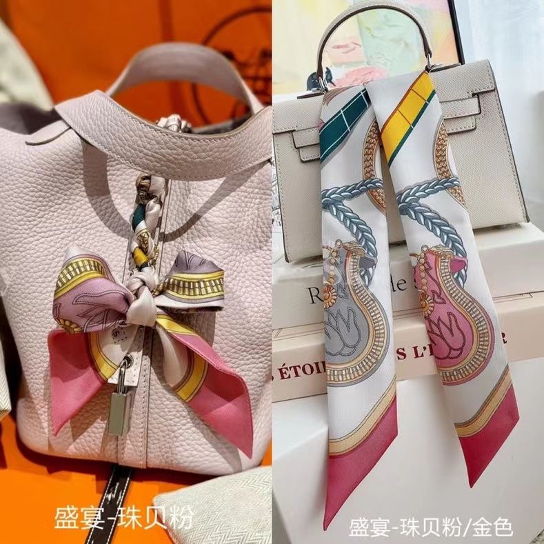 新しいロングサドルスカーフ模擬シルクヘッドバンドファッション - Face Scarf Mask のレビューと価格
