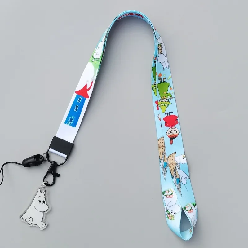 ムーミンのかわいい漫画風携帯電話ネックストラップ 幅広平織り - Lanyard Badge Holder のレビューと価格