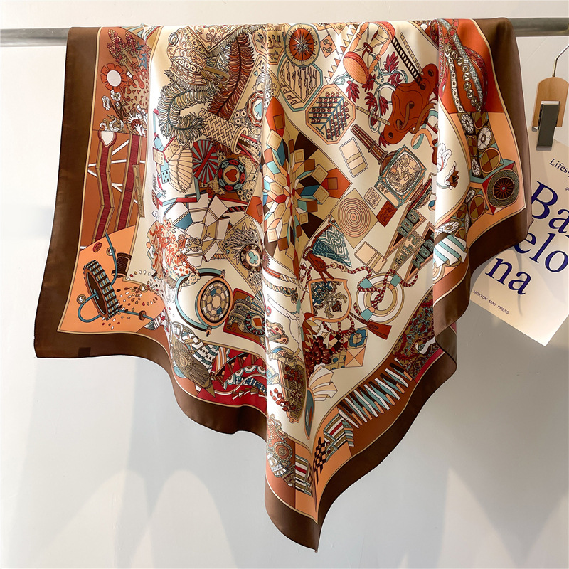2026 新しいスクエアツイルシルクスカーフ女性のための春秋 - Face Scarf Mask のレビューと価格