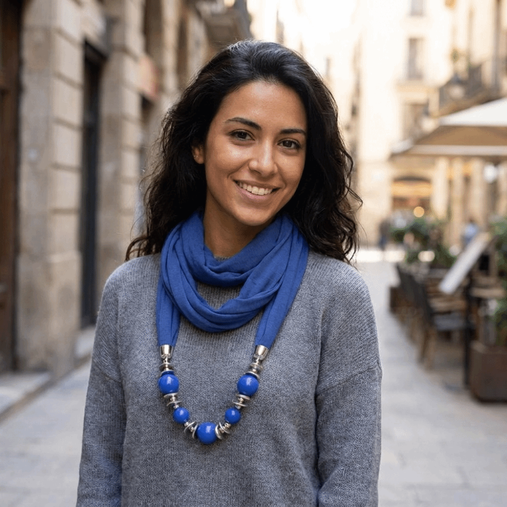 ファッションシフォンスカーフ、無地ビーズ付きインフィニティス - Infinity Scarf Knit のレビューと価格