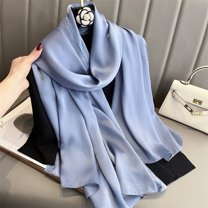 2024 高級ブランド春大ロングパシュミナ女性スカーフ固体シ - Silk Neck Scarf のレビューと価格