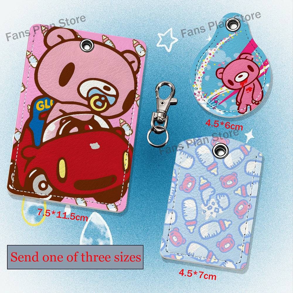 漫画風の「G-Gloomy Bear」レザーキーチェーンバッ - Lanyard Badge Holder のレビューと価格