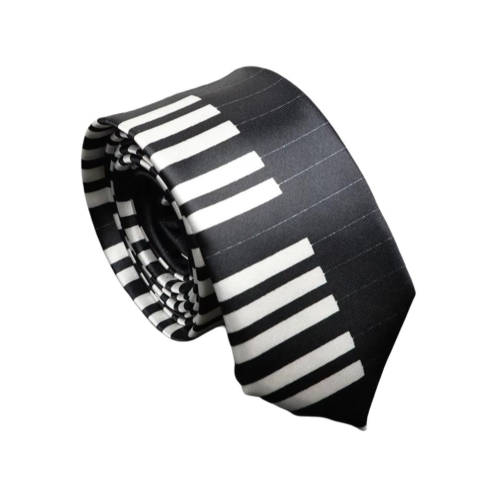 シンプルなスリムピアノネクタイ、細身の白いメンズネクタイ、韓 - Skinny Tie Men のレビューと価格