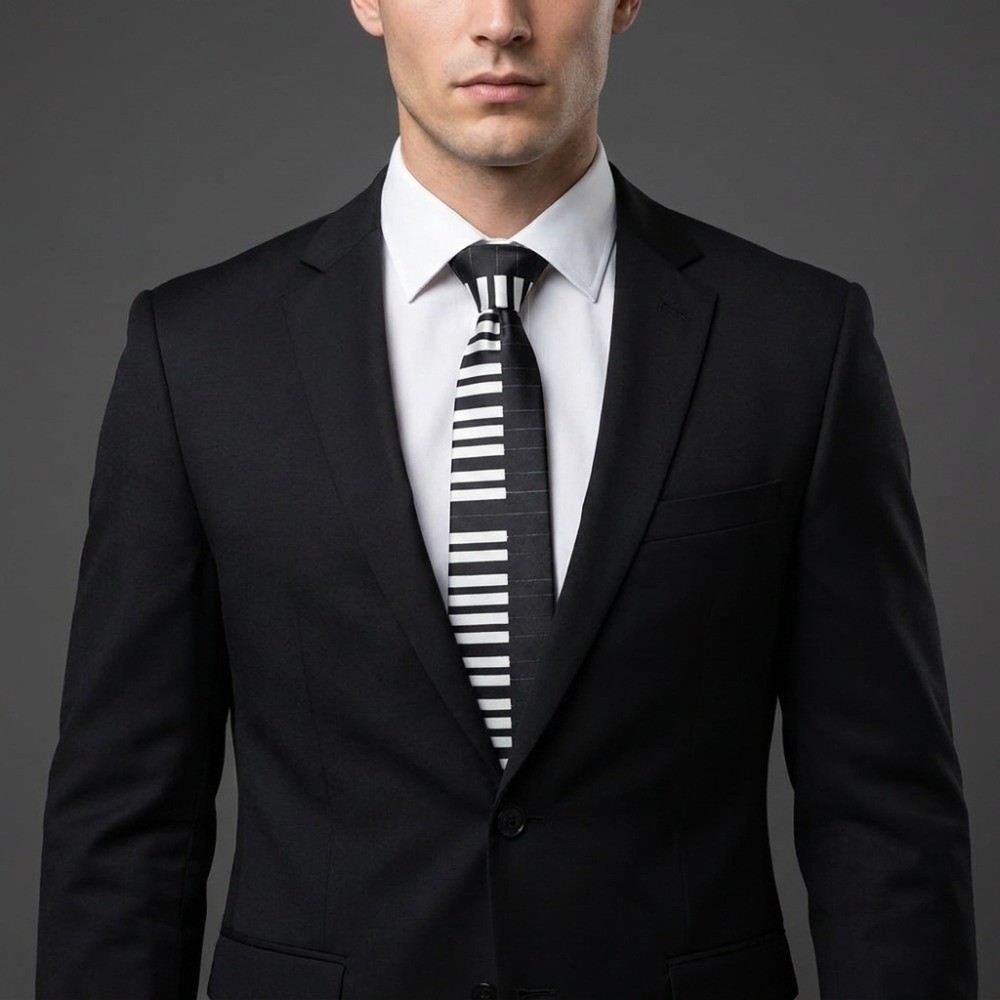 シンプルなスリムピアノネクタイ、細身の白いメンズネクタイ、韓 - Skinny Tie Men のレビューと価格